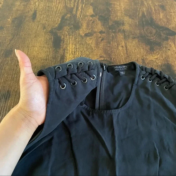 All Saints Black Kaili Laced Dress - Picture 9 of 15